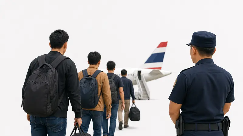 Deportasi 41 Pekerja Thailand dari Laos Setelah Pembongkaran Jaringan Ilegal